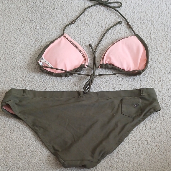 American Eagle Outfitters Green and Pink Bikini Set - Picture 3 of 5